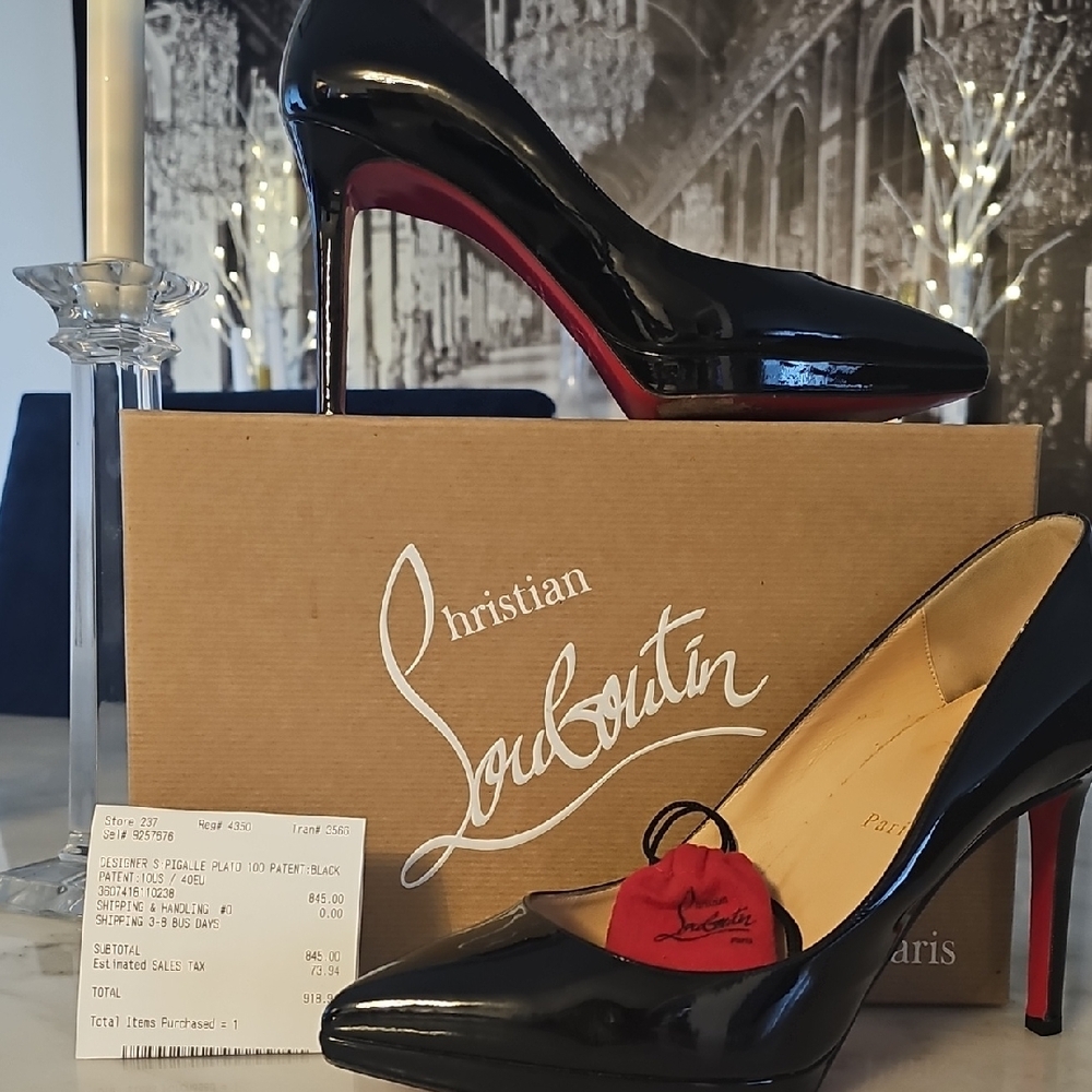 Christian Louboutin Black and Red Women's Shoes.